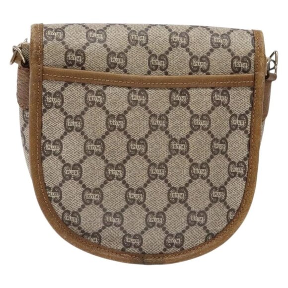 GUCCI GG Plus Supreme Shoulder Bag PVC Beige Gold Auth bs28630 - Picture 2 of 16